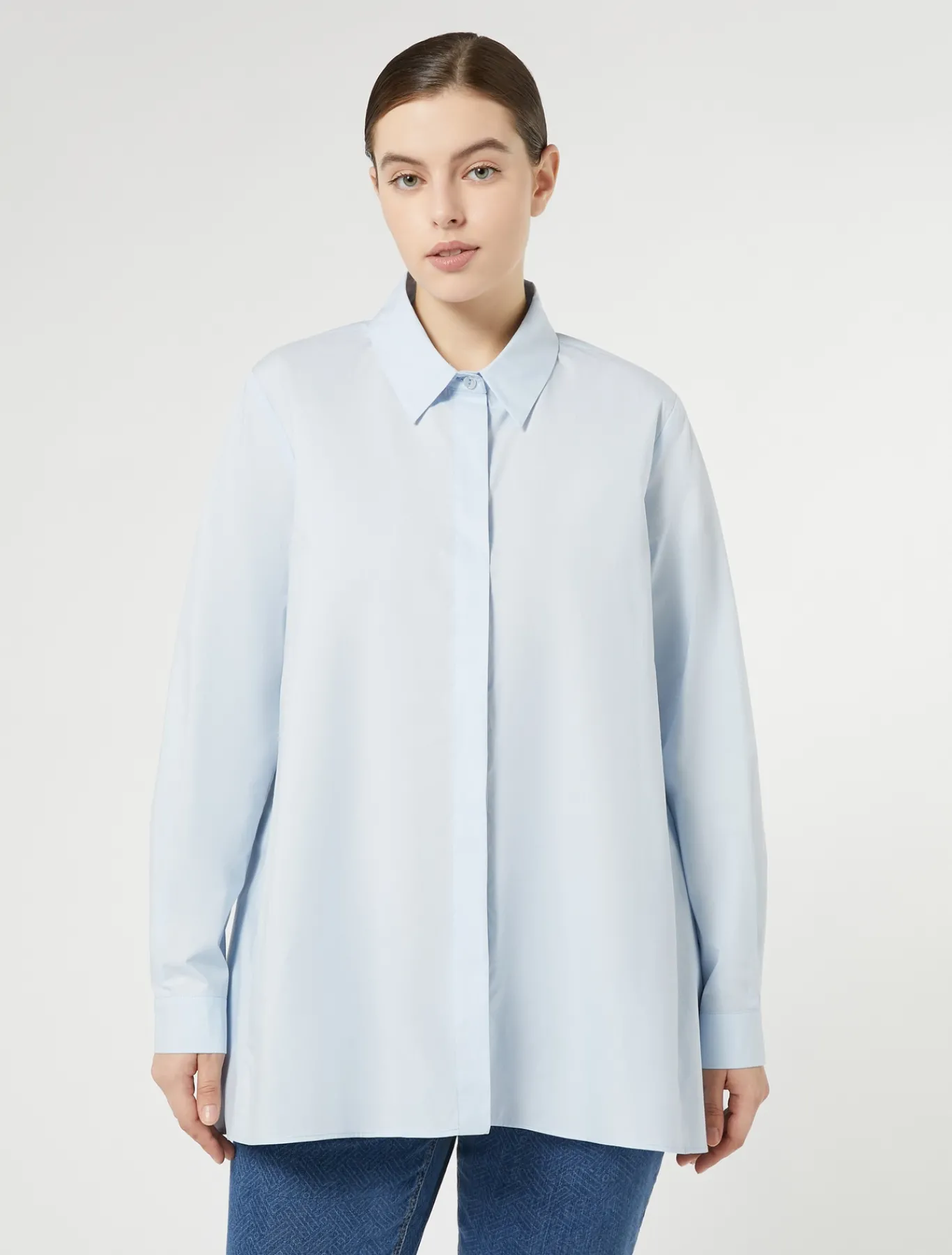 Marina Rinaldi Chemise en popeline de coton AZURE Discount