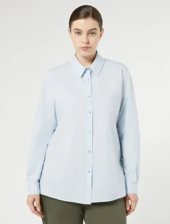 Marina Rinaldi Chemise en popeline de coton AZURE Sale