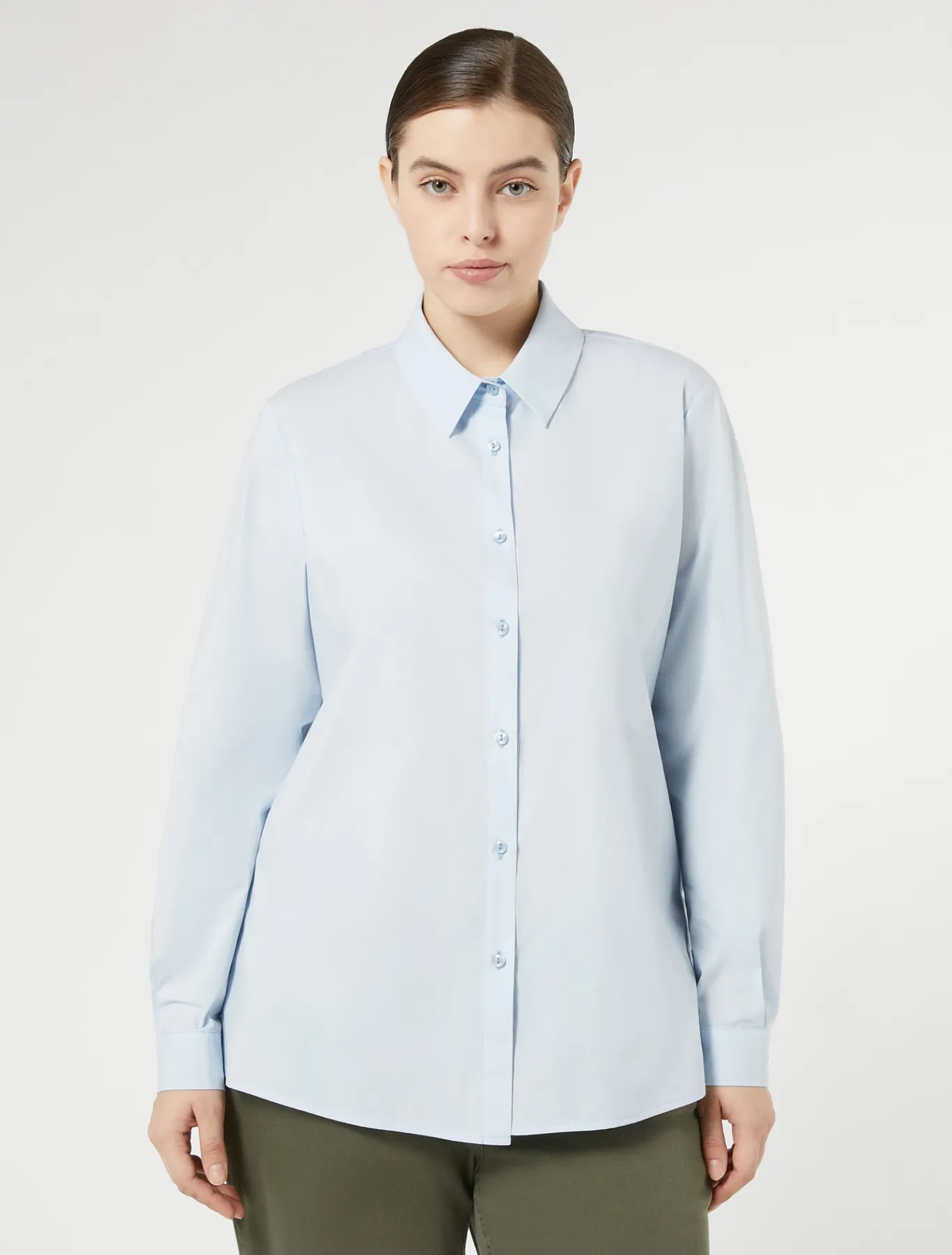 Marina Rinaldi Chemise en popeline de coton AZURE Sale