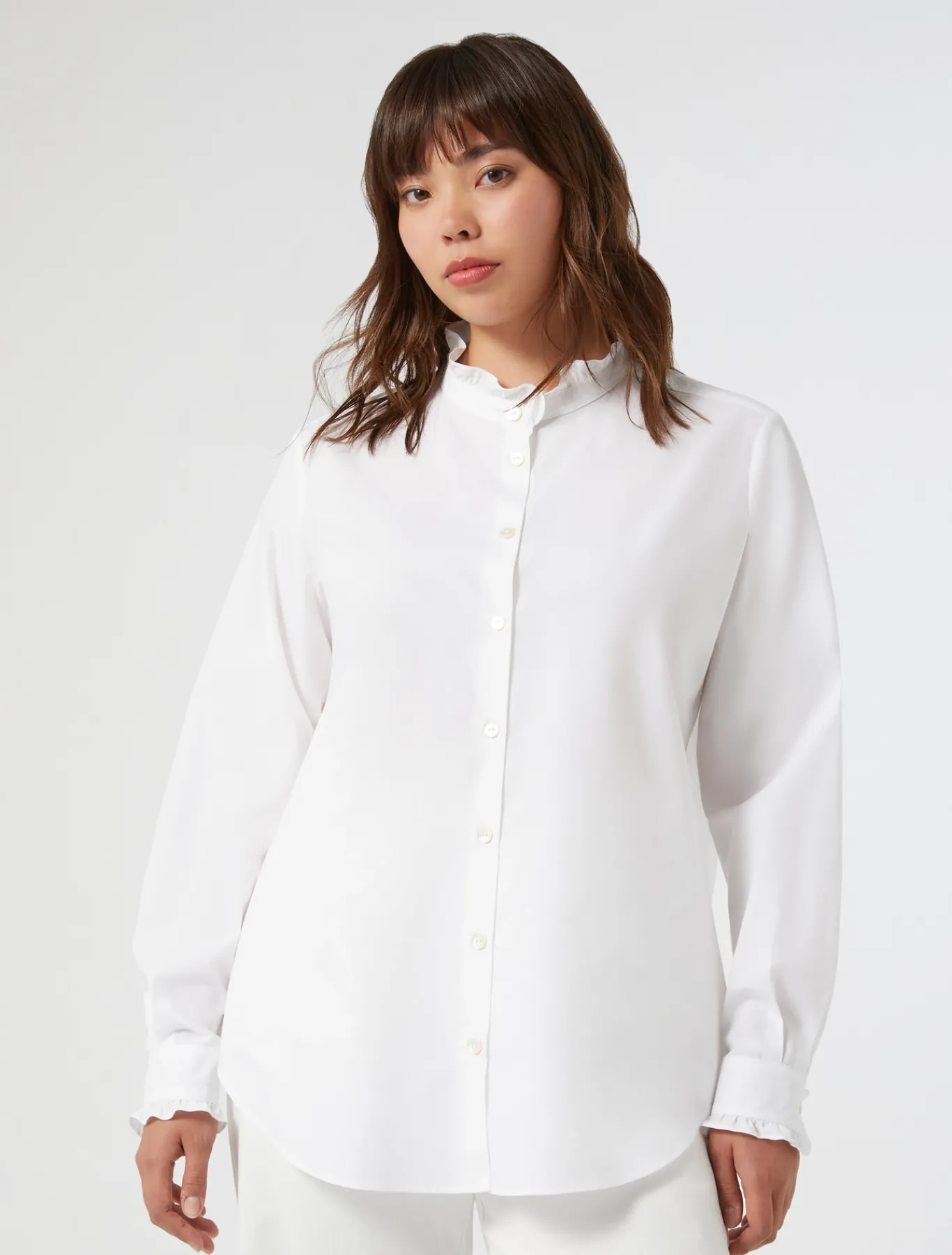 Marina Rinaldi Chemise en popeline de coton BLANCNEUTRE Outlet