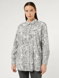 Marina Rinaldi Chemise en popeline de coton BLANCNEUTRE Sale