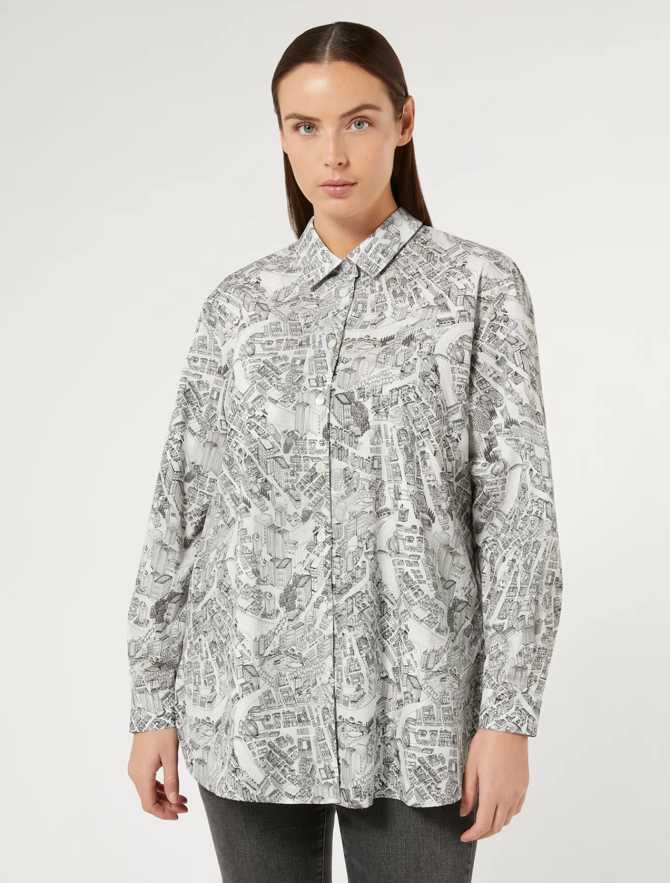 Marina Rinaldi Chemise en popeline de coton BLANCNEUTRE Sale