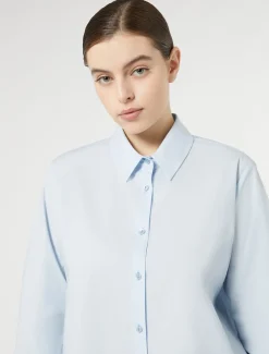 Marina Rinaldi Chemise en popeline de coton AZURE Sale