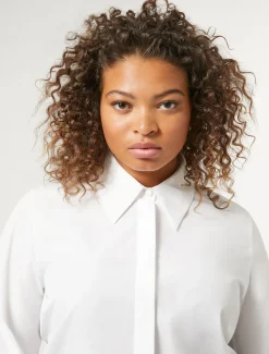 Marina Rinaldi Chemise en popeline de coton BLANCNEUTRE Outlet