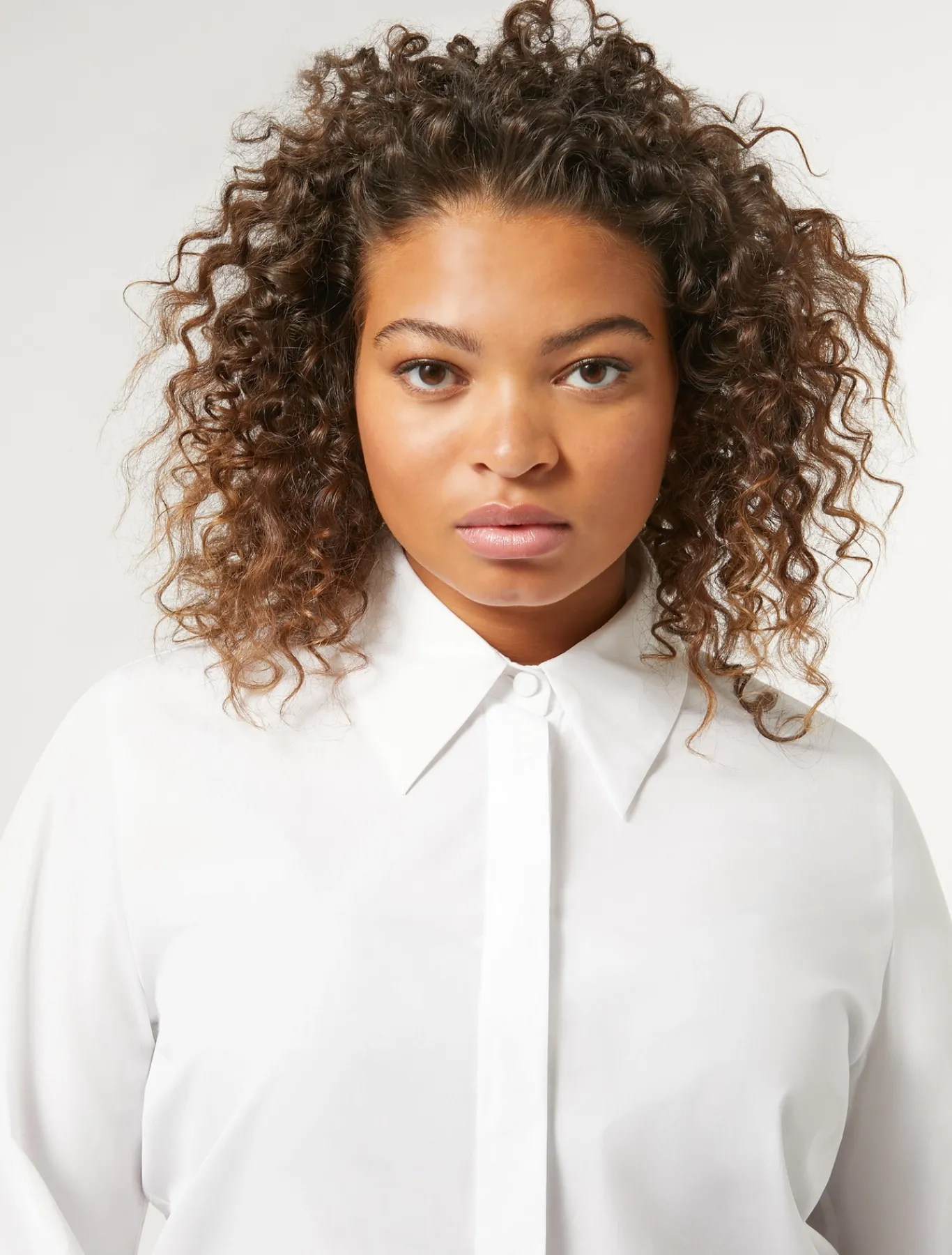 Marina Rinaldi Chemise en popeline de coton BLANCNEUTRE Outlet