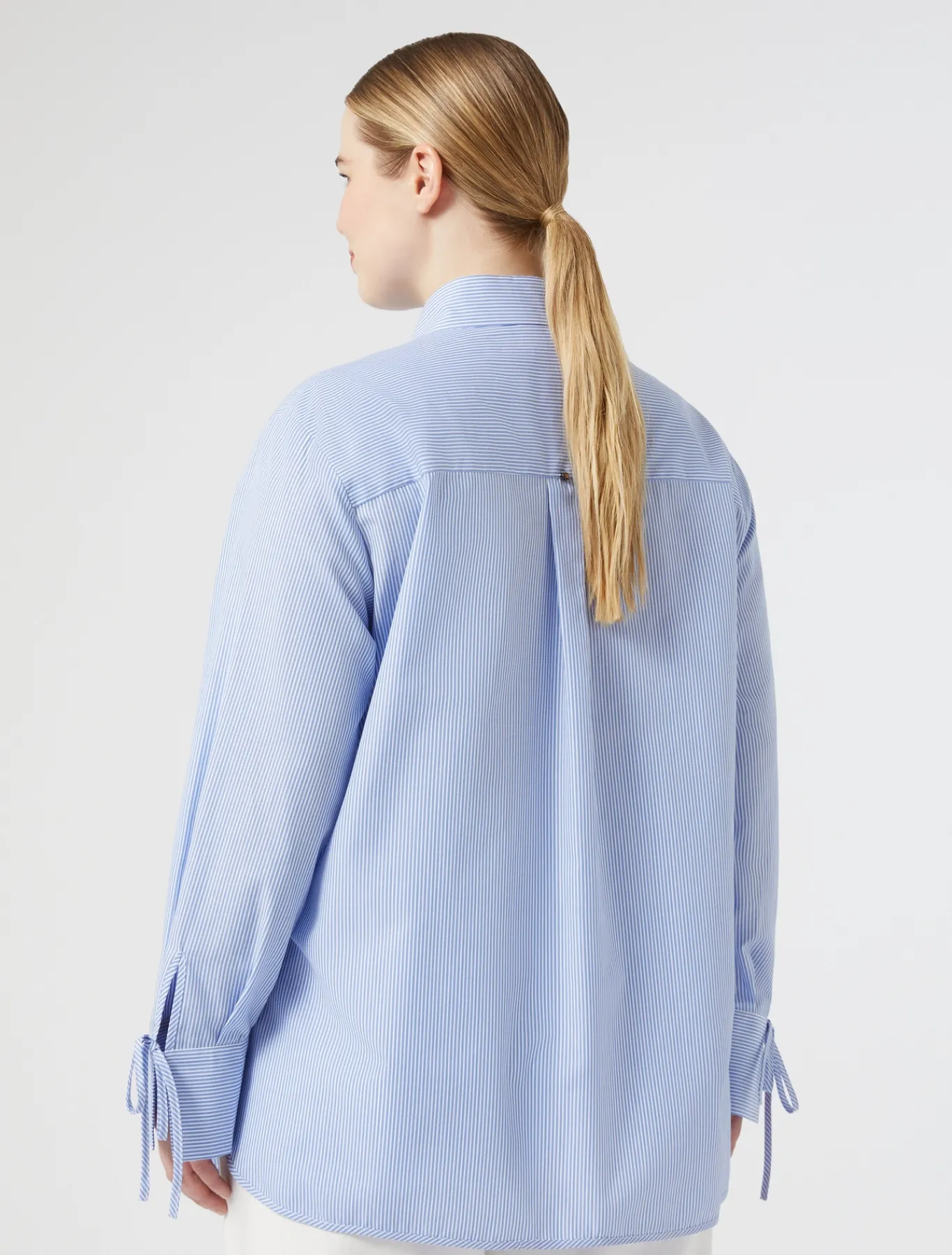 Marina Rinaldi Chemise en popeline de coton GRISBLEU Clearance