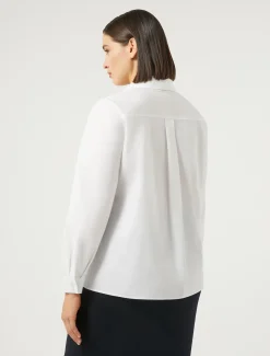 Marina Rinaldi Chemise en popeline de coton BLANCNEUTRE Sale