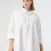 Marina Rinaldi Chemise en popeline et dentelle sangallo BLANC Fashion