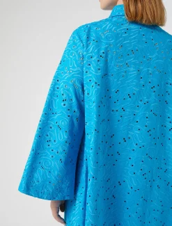 Marina Rinaldi Chemise en popeline et dentelle sangallo TURQUOISE Clearance