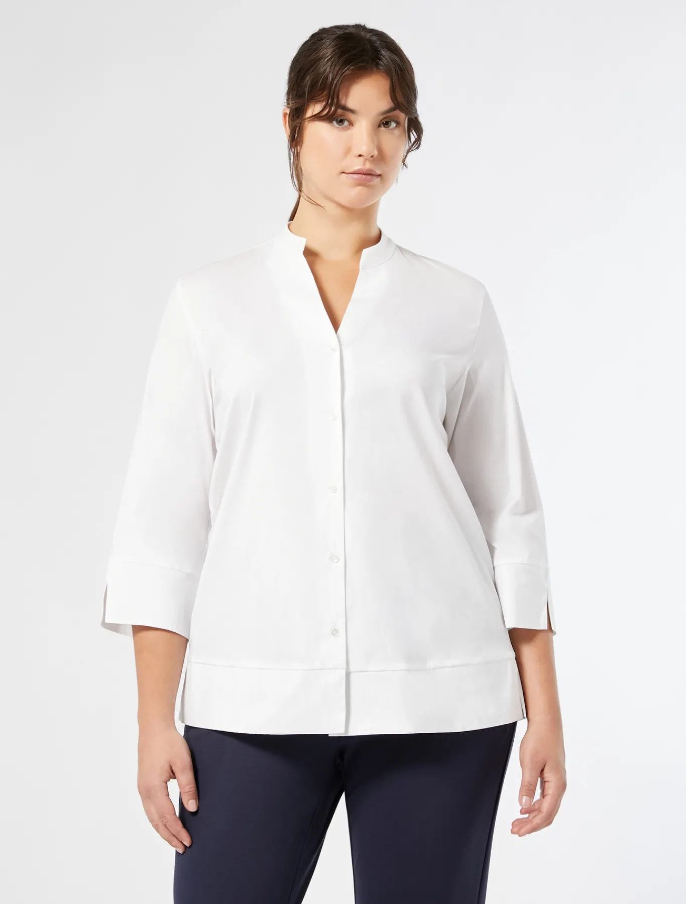 Marina Rinaldi Chemise en popeline stretch BLANCNEUTRE Sale