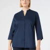 Marina Rinaldi Chemise en popeline stretch BLEUNUIT Sale