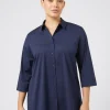 Marina Rinaldi Chemise en popeline stretch BLEUET Discount