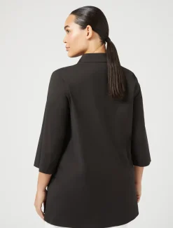 Marina Rinaldi Chemise en popeline stretch NOIR Clearance
