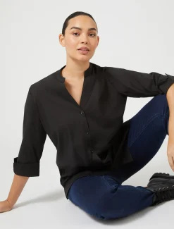 Marina Rinaldi Chemise en popeline stretch NOIR Sale
