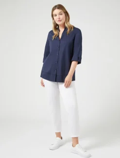 Marina Rinaldi Chemise en popeline stretch BLEUET Best