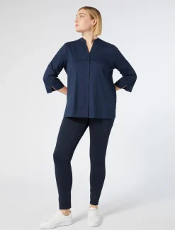 Marina Rinaldi Chemise en popeline stretch BLEUNUIT Sale
