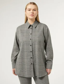 Marina Rinaldi Chemise en prince-de-Galles NOIR Hot