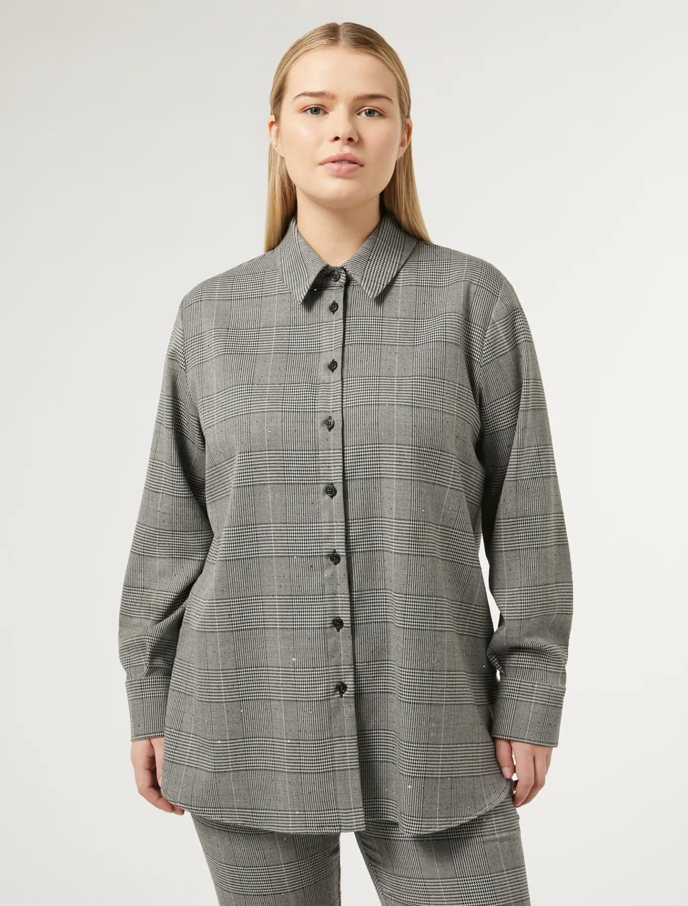 Marina Rinaldi Chemise en prince-de-Galles NOIR Hot