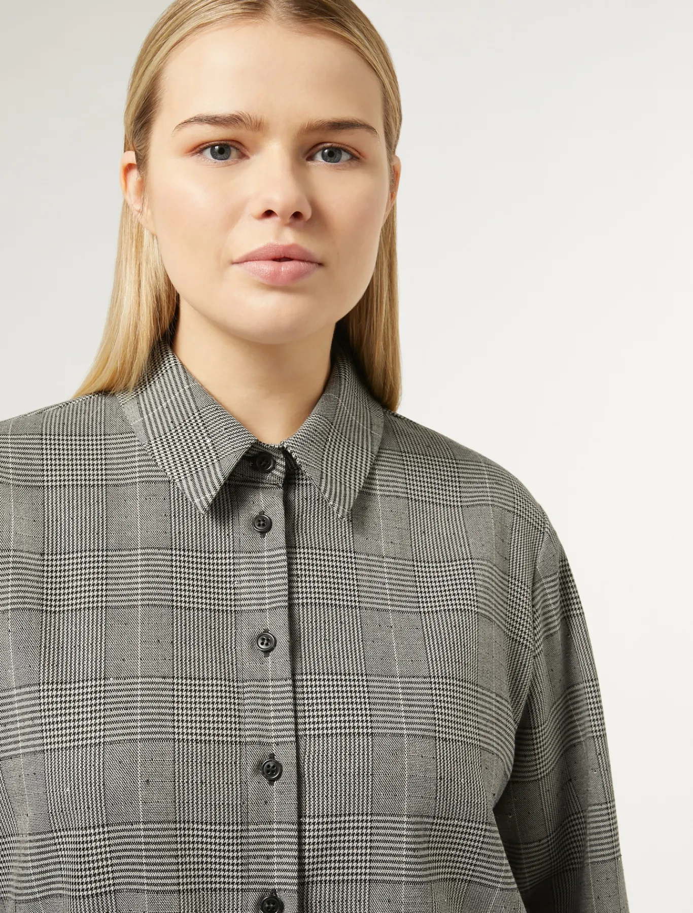 Marina Rinaldi Chemise en prince-de-Galles NOIR Hot