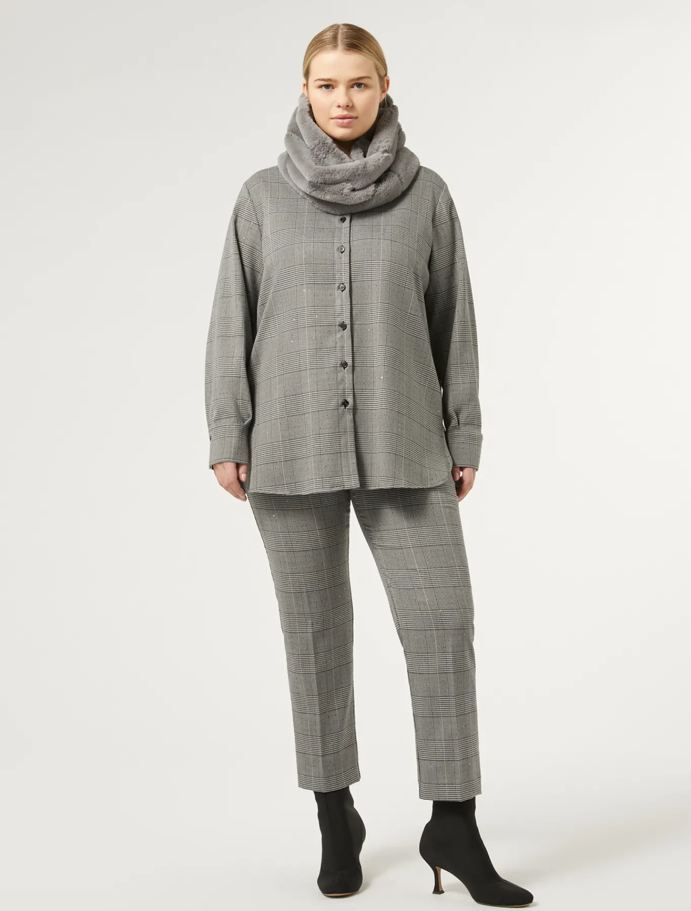 Marina Rinaldi Chemise en prince-de-Galles NOIR Hot