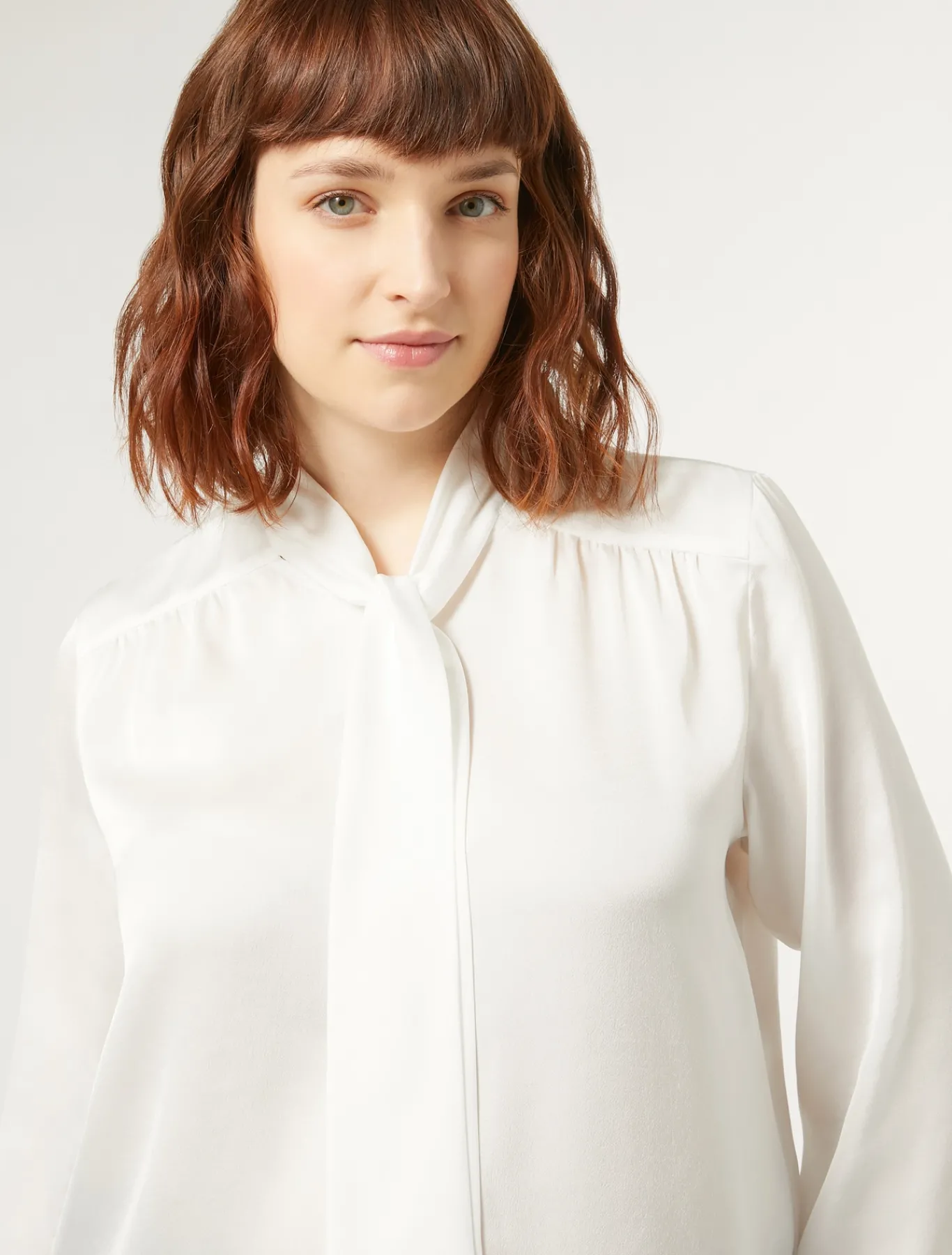 Marina Rinaldi Chemise en satin BLANC Outlet