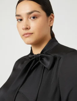 Marina Rinaldi Chemise en satin NOIR Clearance