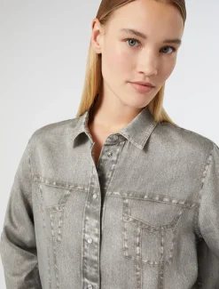Marina Rinaldi Chemise en satin GRISMOYEN Outlet