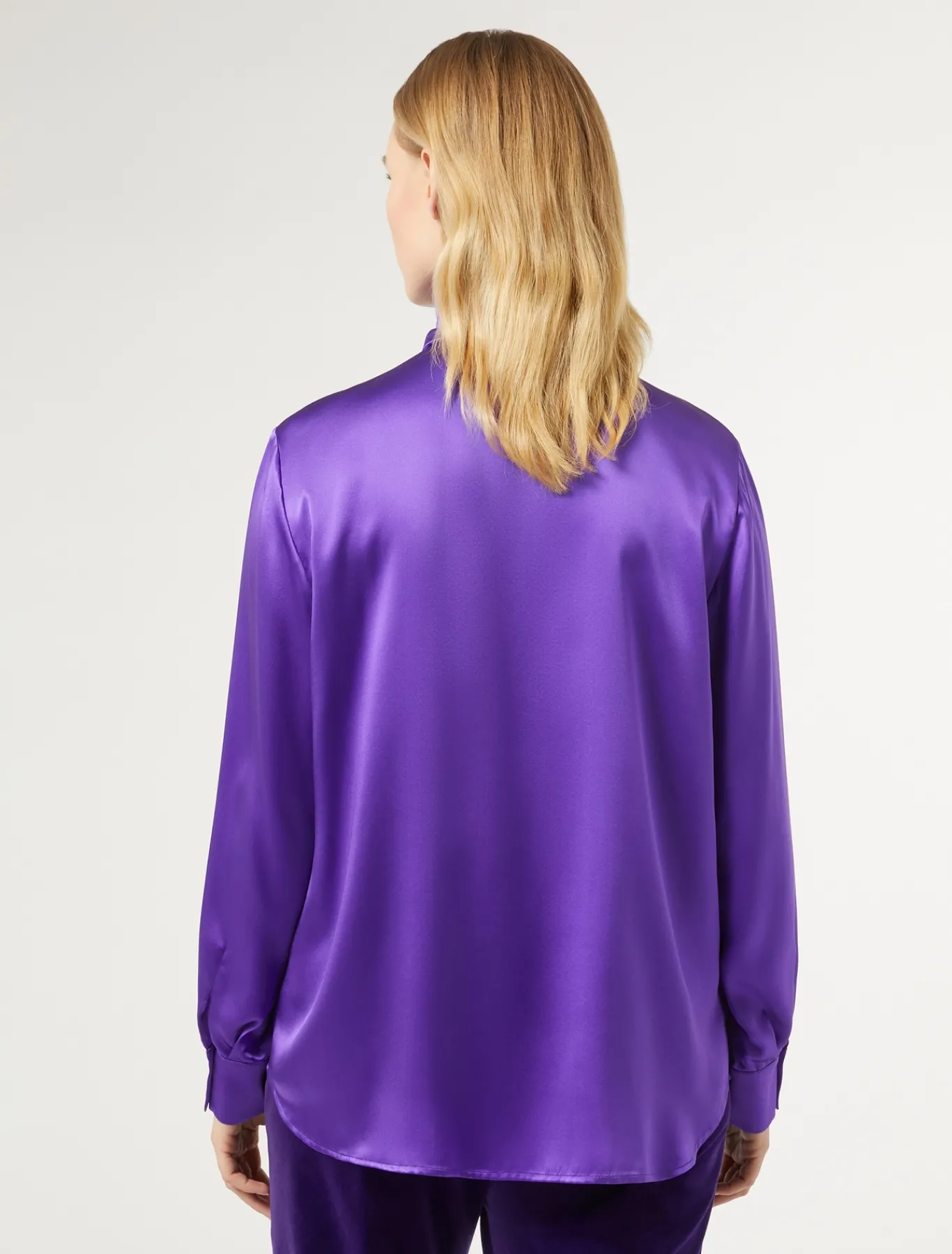 Marina Rinaldi Chemise en satin de soie VIOLET Outlet