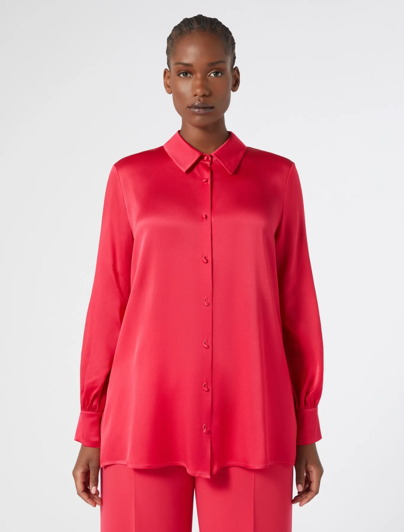 Marina Rinaldi Chemise en satin léger FUCHSIA Clearance