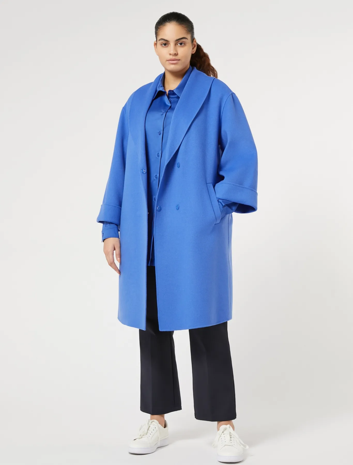 Marina Rinaldi Chemise en satin stretch BLEUDECHINE Discount