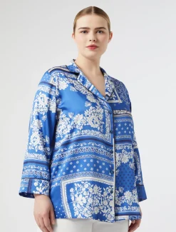 Marina Rinaldi Chemise en sergé imprimé AZURE Best