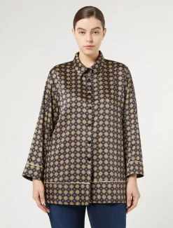 Marina Rinaldi Chemise en sergé imprimé BLEUNUIT Fashion