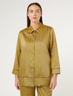 Marina Rinaldi Chemise en sergé imprimé OCRE Clearance