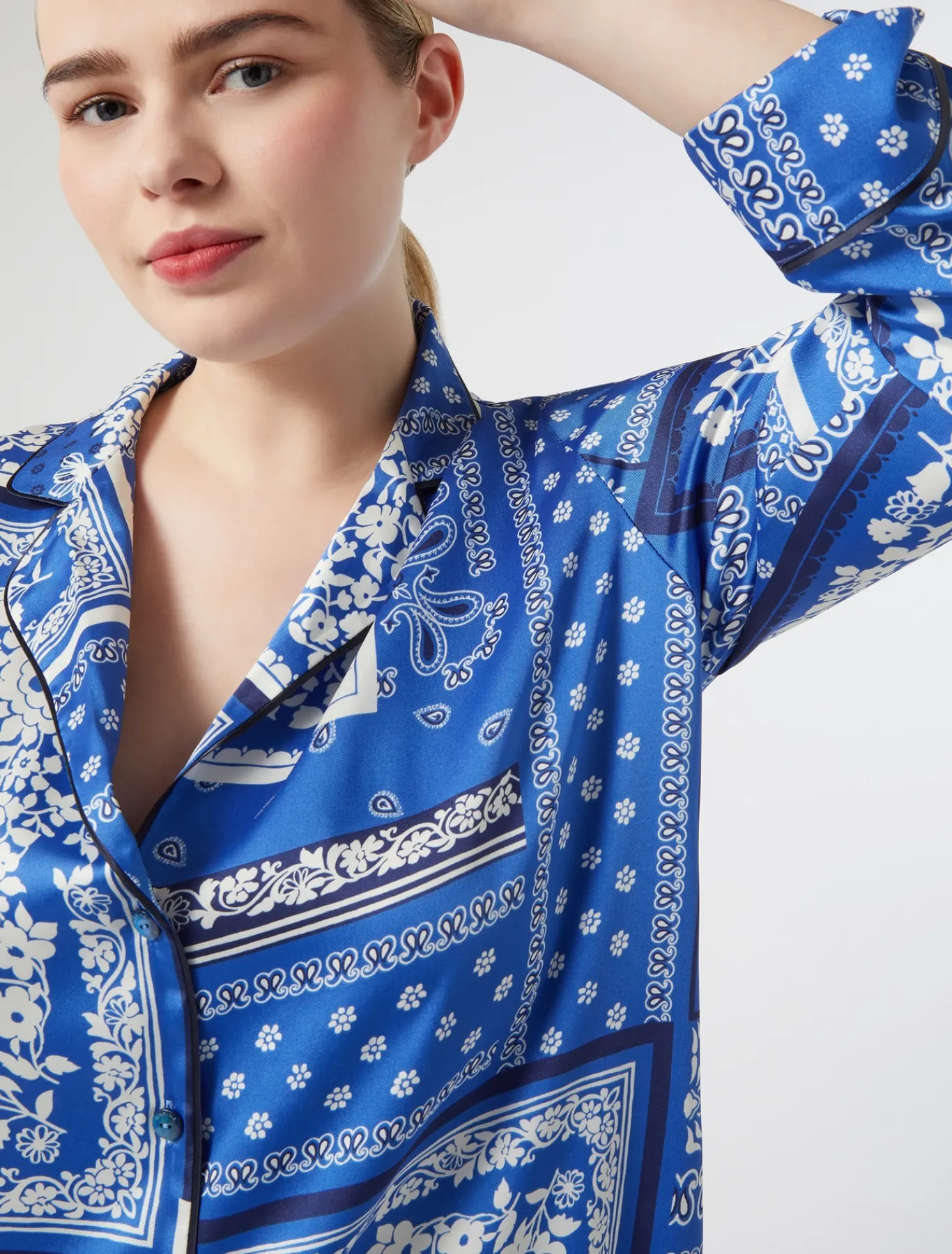 Marina Rinaldi Chemise en sergé imprimé AZURE Best