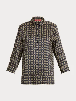 Marina Rinaldi Chemise en sergé imprimé BLEUNUIT Fashion