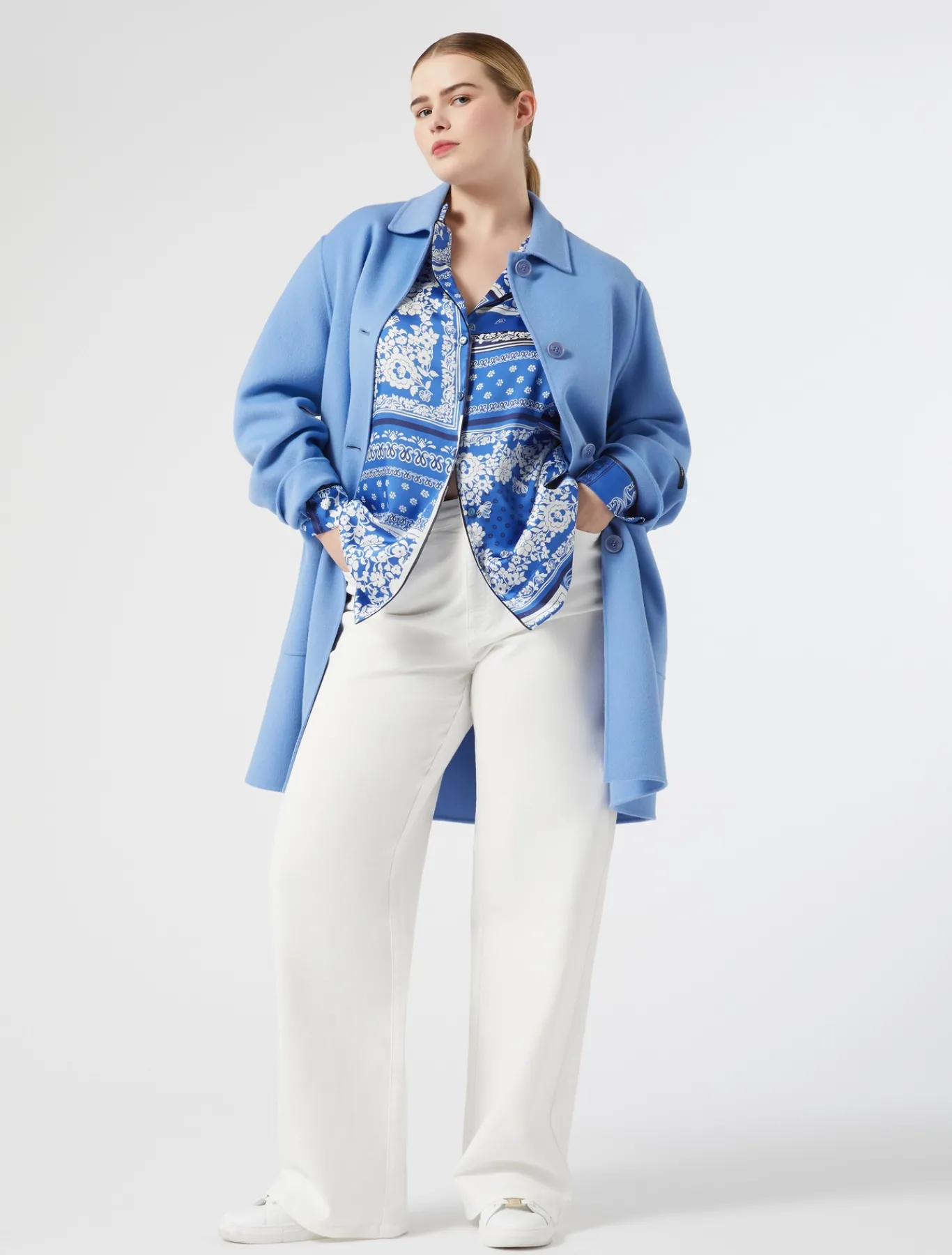 Marina Rinaldi Chemise en sergé imprimé AZURE Best