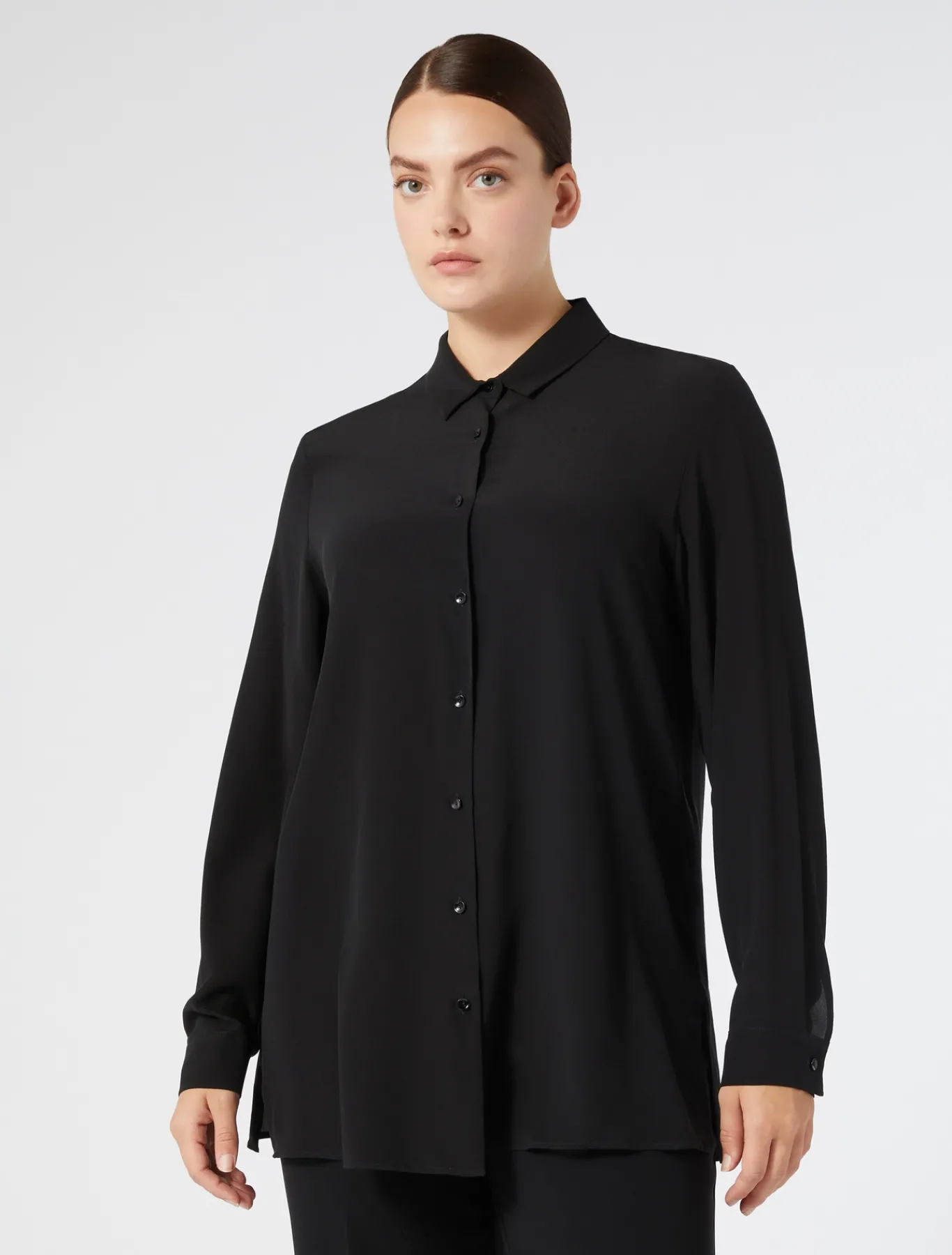 Marina Rinaldi Chemise en soie NOIR Best