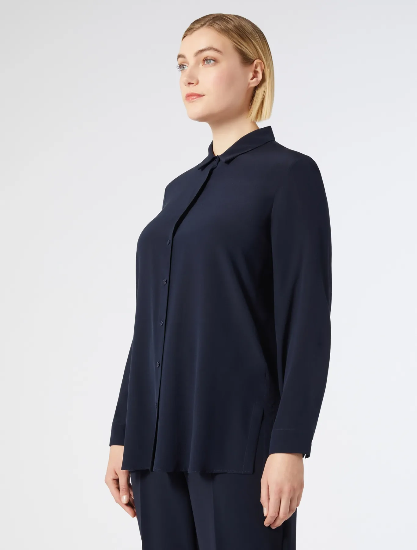 Marina Rinaldi Chemise en soie BLEUET Best