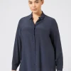 Marina Rinaldi Chemise en soie GRISBLEU Fashion