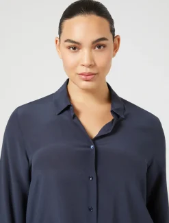 Marina Rinaldi Chemise en soie GRISBLEU Fashion