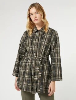 Marina Rinaldi Chemise en taffetas jacquard KAKI Hot