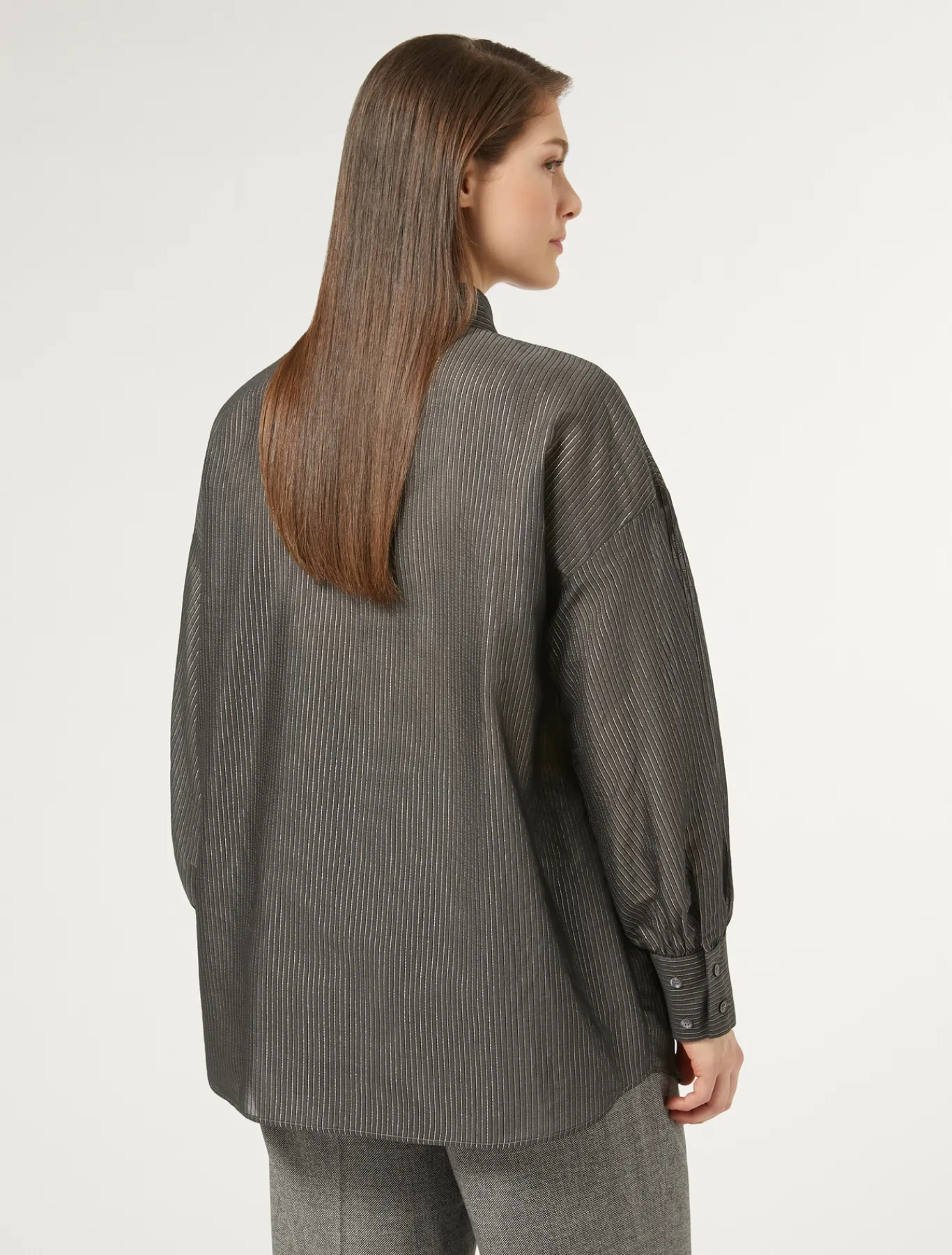 Marina Rinaldi Chemise en toile de coton et soie GRISFONCE Best