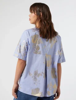 Marina Rinaldi Chemisier en chambray de coton AZURE New