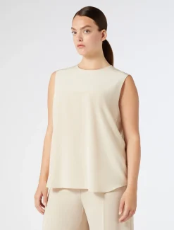 Marina Rinaldi Chemisier en crêpe de Chine de soie BEIGE Best