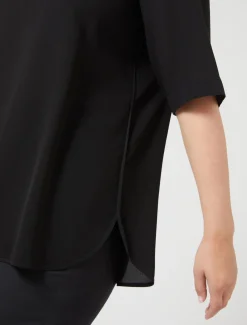 Marina Rinaldi Chemisier en crêpe de Chine de soie NOIR Discount