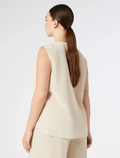 Marina Rinaldi Chemisier en crêpe de Chine de soie BEIGE Best