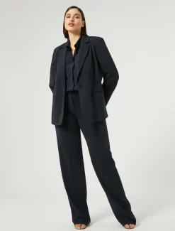 Marina Rinaldi Chemisier en crêpe de Chine de soie mélangée BLEUMARINE Outlet