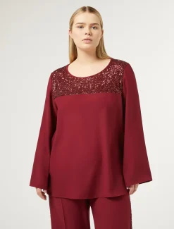 Marina Rinaldi Chemisier en crêpe envers satin RUBIS Discount