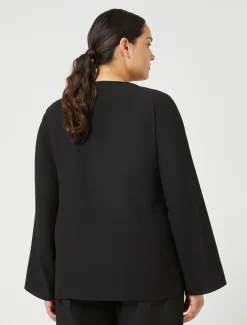 Marina Rinaldi Chemisier en crêpe envers satin NOIR New