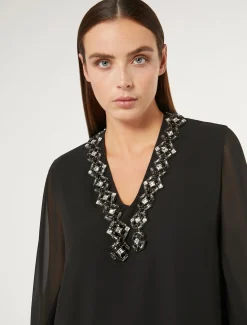 Marina Rinaldi Chemisier en crêpe georgette NOIR Online